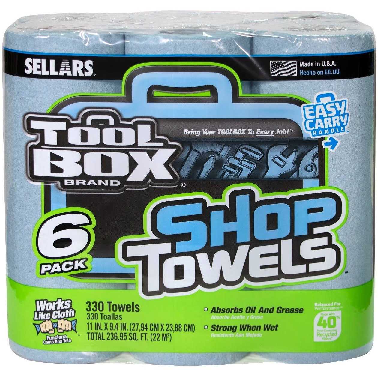 Toolbox Blue Shop Towels - Image 3