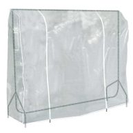 Sorbus Garment Rack Cover 6 Feat Transparent Clothes Rail Cover
