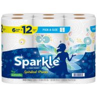 Sparkle Pick-A-Size Spirited Prints Double Rolls Paper Towels