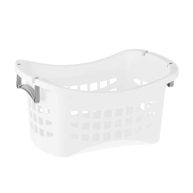 Sterilte Stacking Laundry Basket White 23-1/2 x 16 x 11-3/4 h