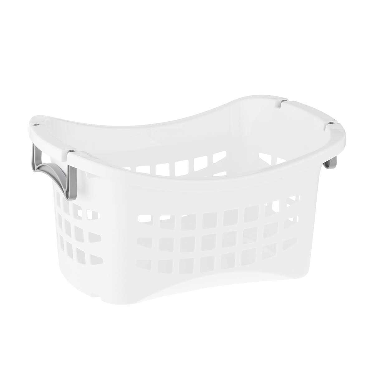Sterilte Stacking Laundry Basket White 23-1/2 x 16 x 11-3/4 h