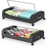 Under Bed Storage with Wheels and Lids Rolling Underbed Storage Containers