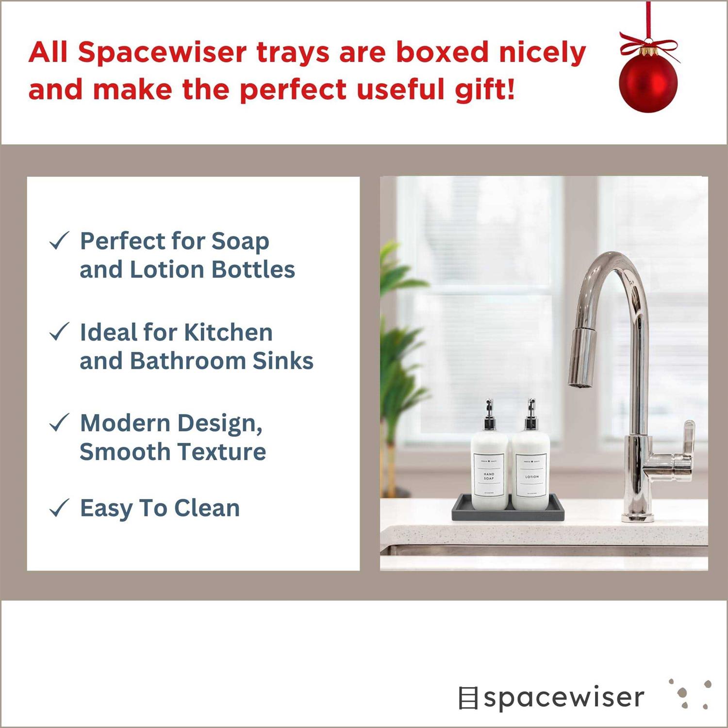 Spacewiser Countertop and Vanity Tray Shatterproof Bathroom Tray - Image 3