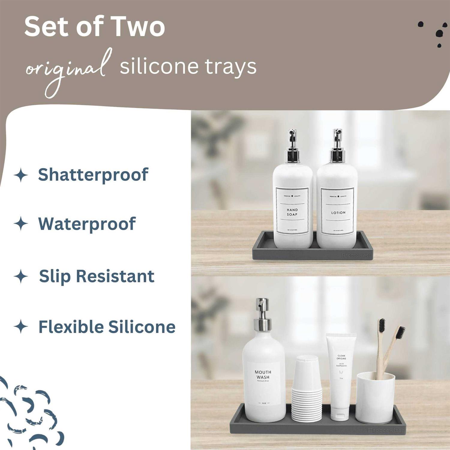 Spacewiser Countertop and Vanity Tray Shatterproof Bathroom Tray - Image 2