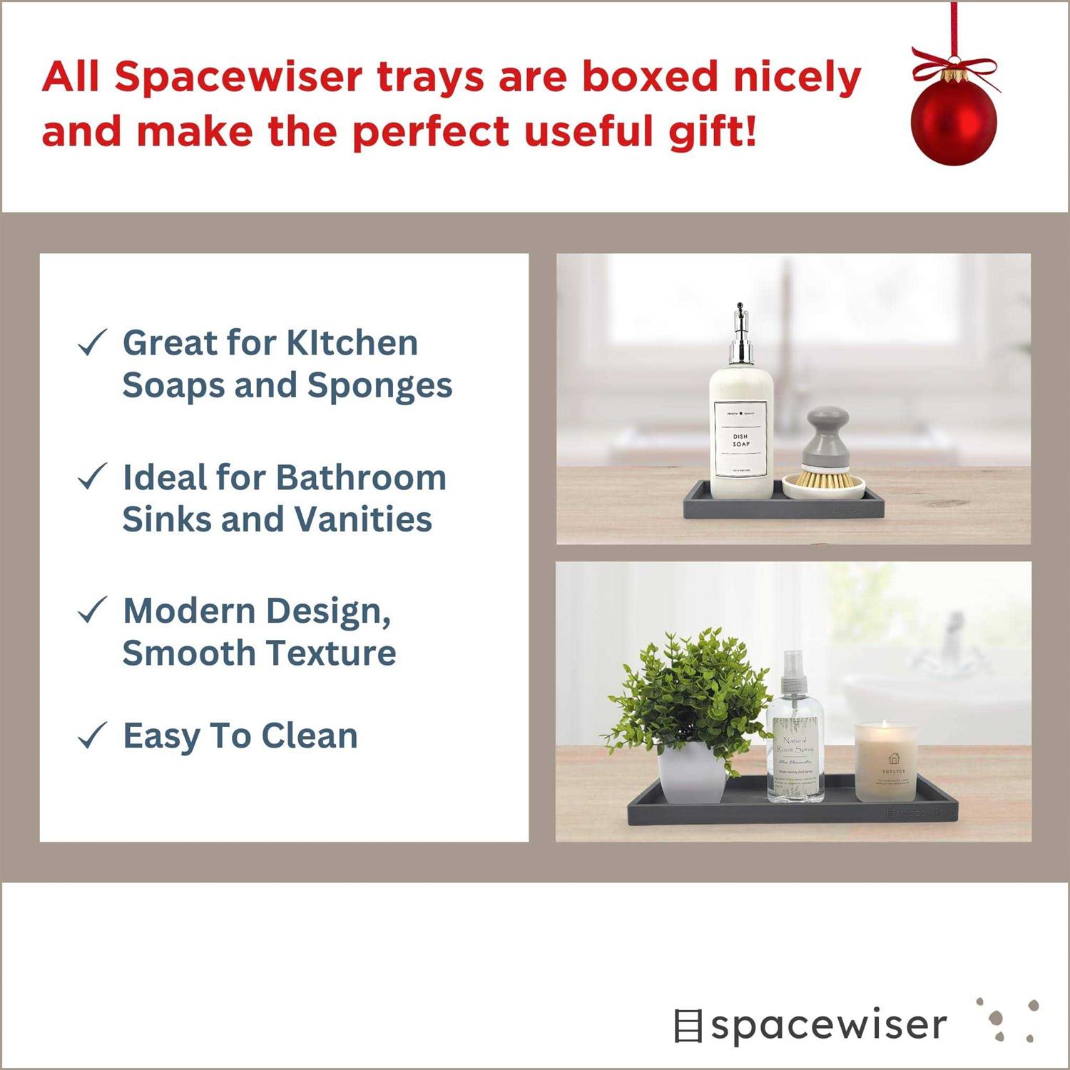 Spacewiser Countertop and Vanity Tray Shatterproof Bathroom Tray - Image 4