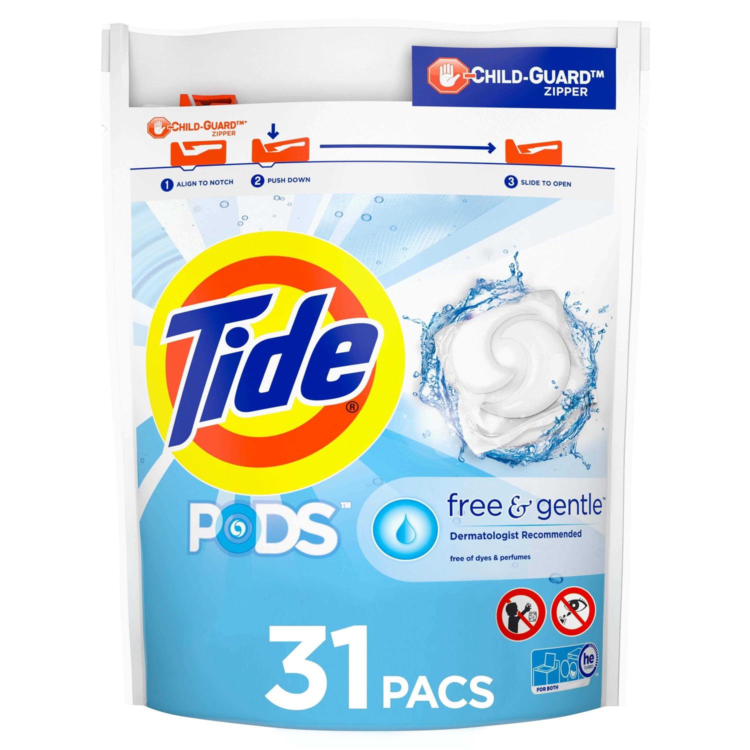 Tide Pods Free & Gentle Liquid Laundry Detergent Pacs