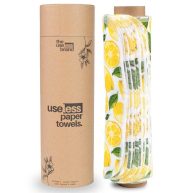 The Useless Brand Reusable Paper Towels Roll Washable Cotton Flannel Towels w/Cardboard Roll