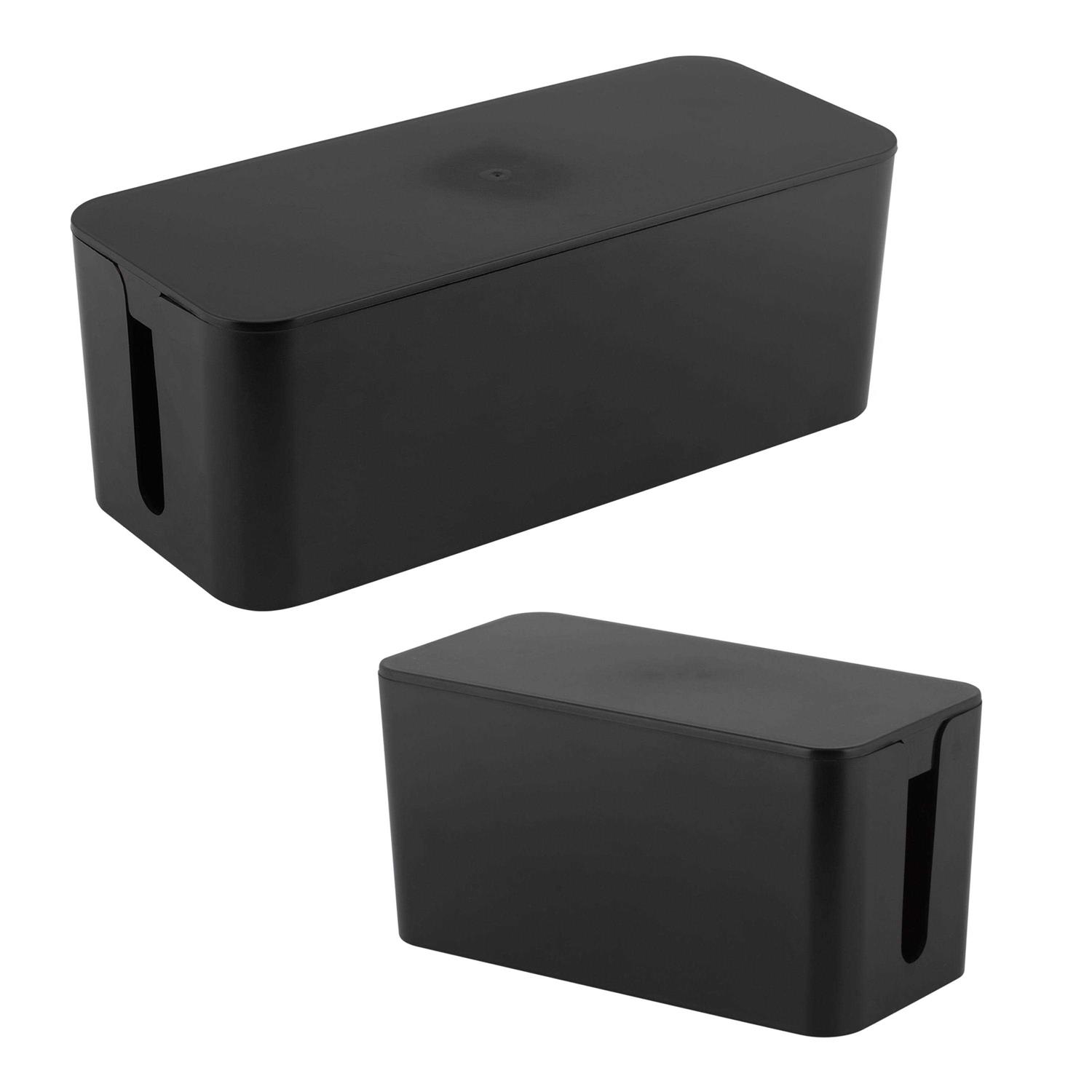 Simplify 2 Pack Cable Organizer Boxes in Black