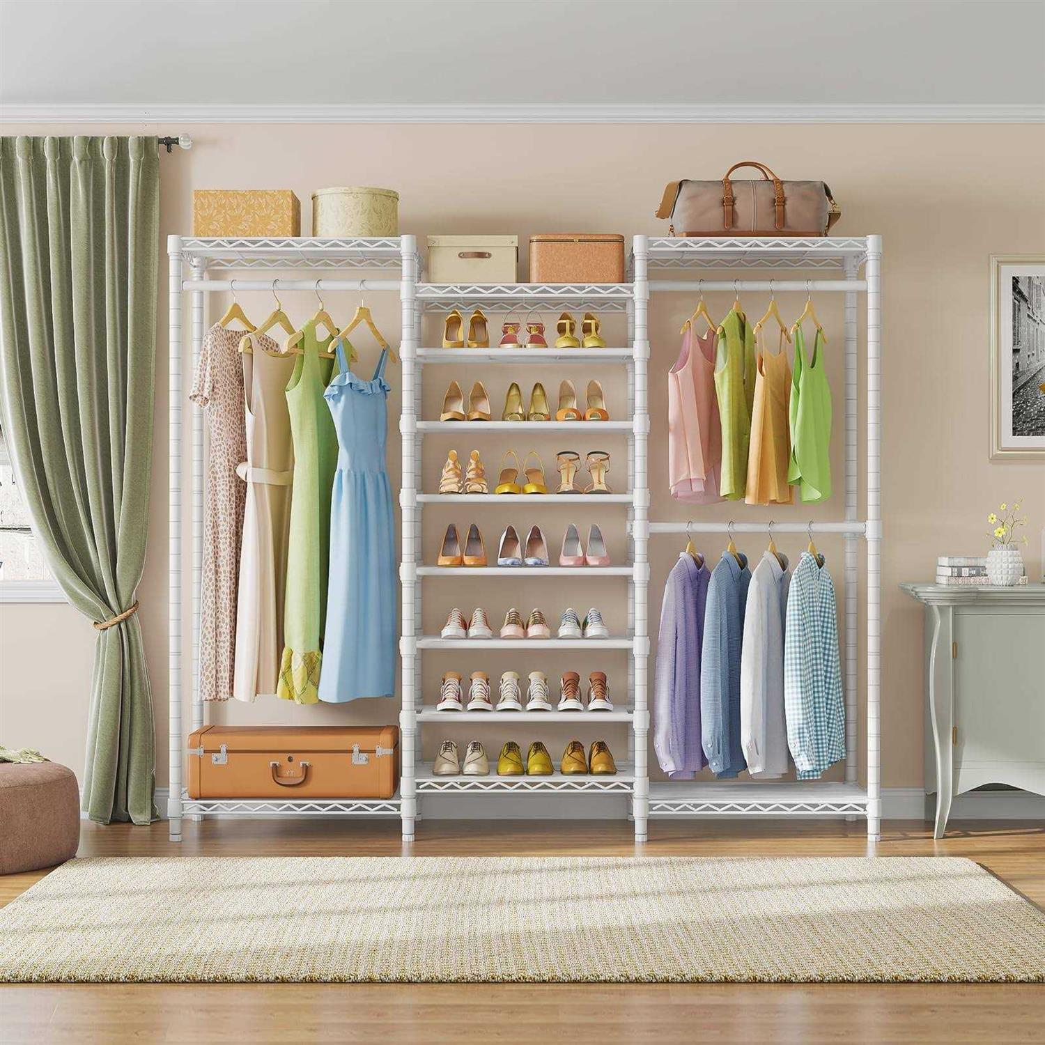 VIPEK S3 Free Standing Clothes Rack Heavy Duty Garment Rack 6-Tier Shoe Rack Closet Storage Organizer Large Wardrobe - Image 3