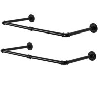 Unbranded Black Industrial Pipe Clothing Rack