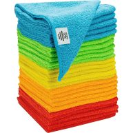 S&T Inc. Microfiber Cleaning Lint-Free Towels Reusable Home, Kitchen and