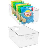 Sorbus Clear Plastic Storage Organizing Bins