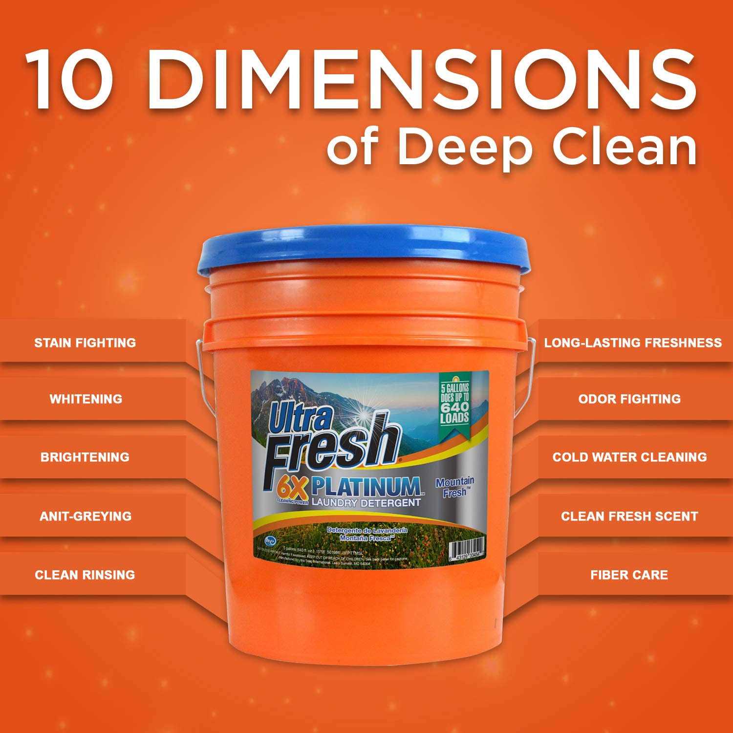 Ultra Fresh Platinum Original Blue HE Liquid Laundry Detergent - Image 3