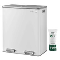 SONGMICS Dual Step Trash Can 2 x 30L Recycle Bin