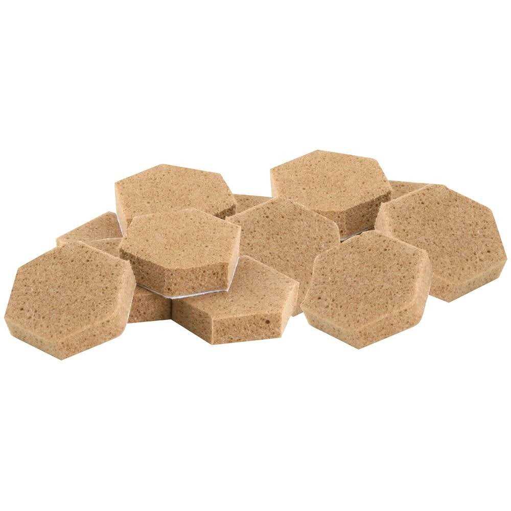Soft Touch 3/8 inch Hexagon Self-Stick Noise Dampening Foam Cabinet 12 Pieces, Tan, 12 Piece, Size: One size, Beige
