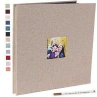 Vienrose Large Photo Album Self Adhesive for 4×6 8×10 Pictures Linen Scrapbook Album DIY 40 Blank Pages with A Metallic Pen