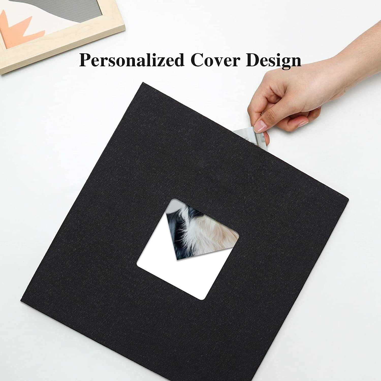 Vienrose Large Photo Album Self Adhesive for 4×6 8×10 Pictures Linen Scrapbook Album DIY 40 Blank Pages with A Metallic Pen - Image 2