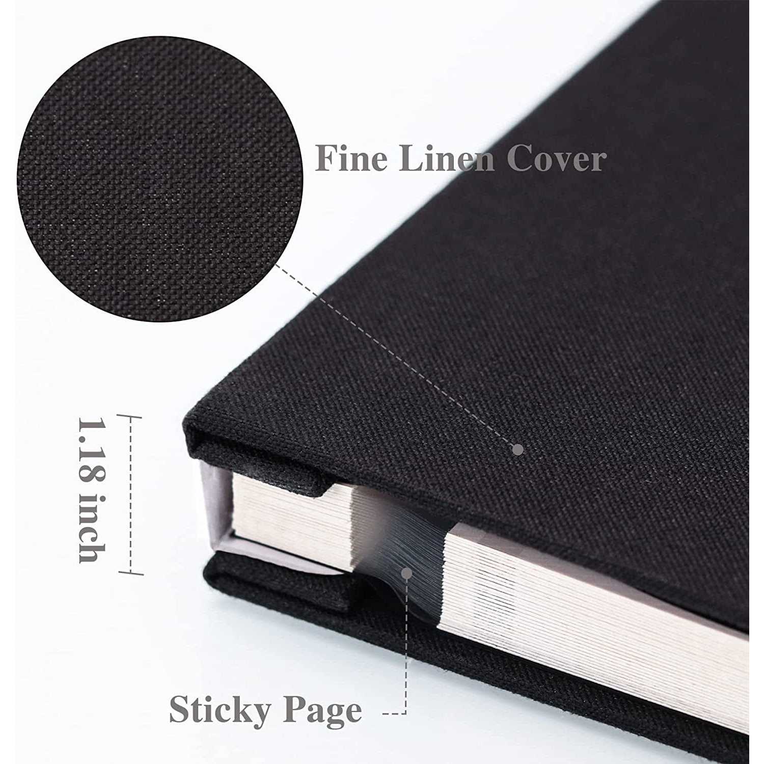 Vienrose Large Photo Album Self Adhesive for 4×6 8×10 Pictures Linen Scrapbook Album DIY 40 Blank Pages with A Metallic Pen - Image 5