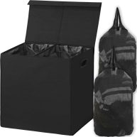 Simple Houseware Simplehouseware Double Laundry Hamper with Lid and Removable Laundry Bags