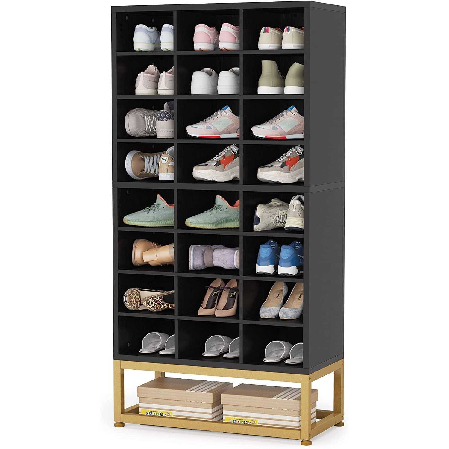 Tribesigns Shoe Storage Cabinet Freestanding Shoe Storage Organizer with 24 Cubbies