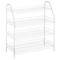 Rubbermaid Freestanding 4-Tier Wire Shelf Shoe Rack & Organizer