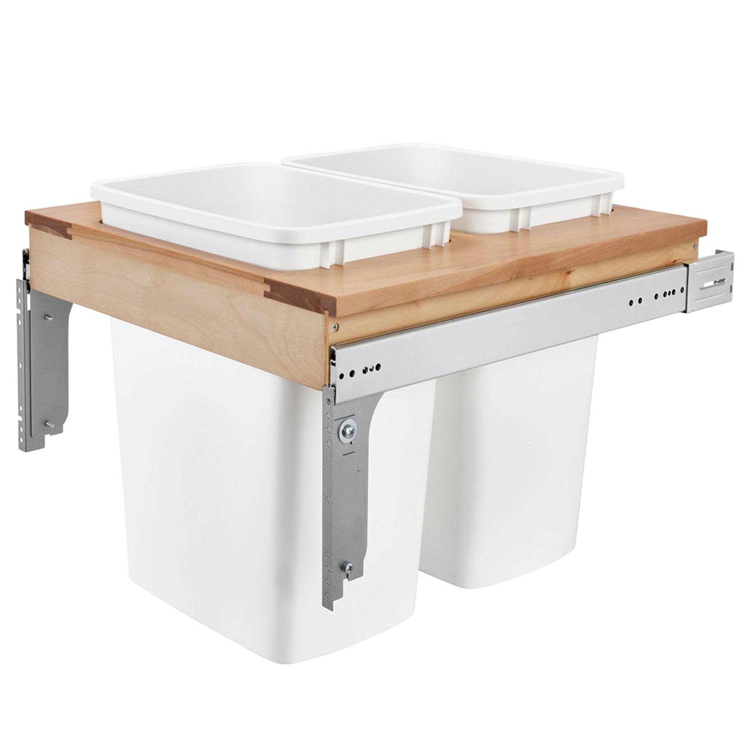Rev-A-Shelf Double 35 Qrt Top Mount Waste Container 4WCTM-18DM2-162 - Image 2