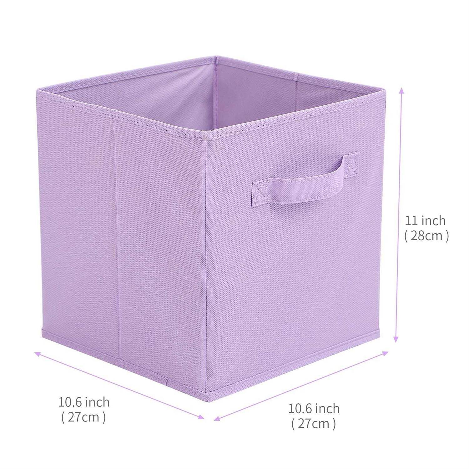 Stero Fabric Storage Bins 6 Pack Fun Colored Durable Storage Cubes with Handles - Image 3