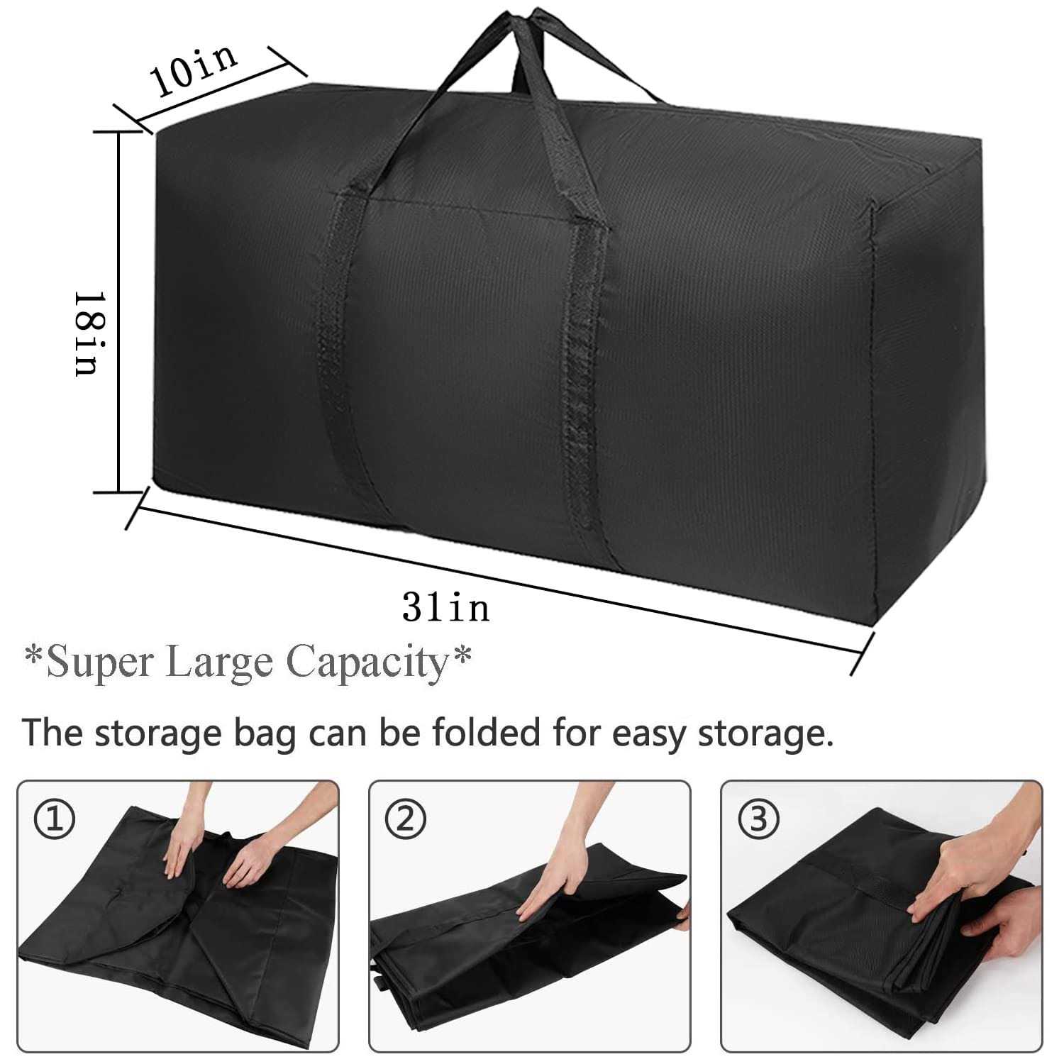 Vioetry Extra Large Moving Bags with Strong Zippers & Carrying Handles - Image 2