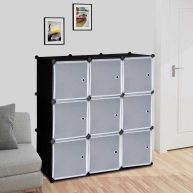 Topcobe 9 Cube Organizer Cube Storage Organizer DIY Closet Cabinet with Doors