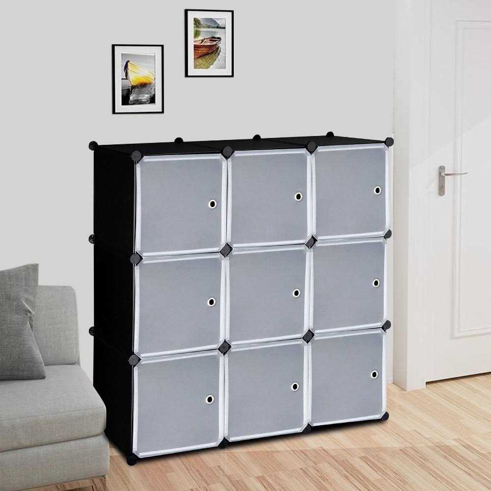 Topcobe 9 Cube Organizer Cube Storage Organizer DIY Closet Cabinet with Doors