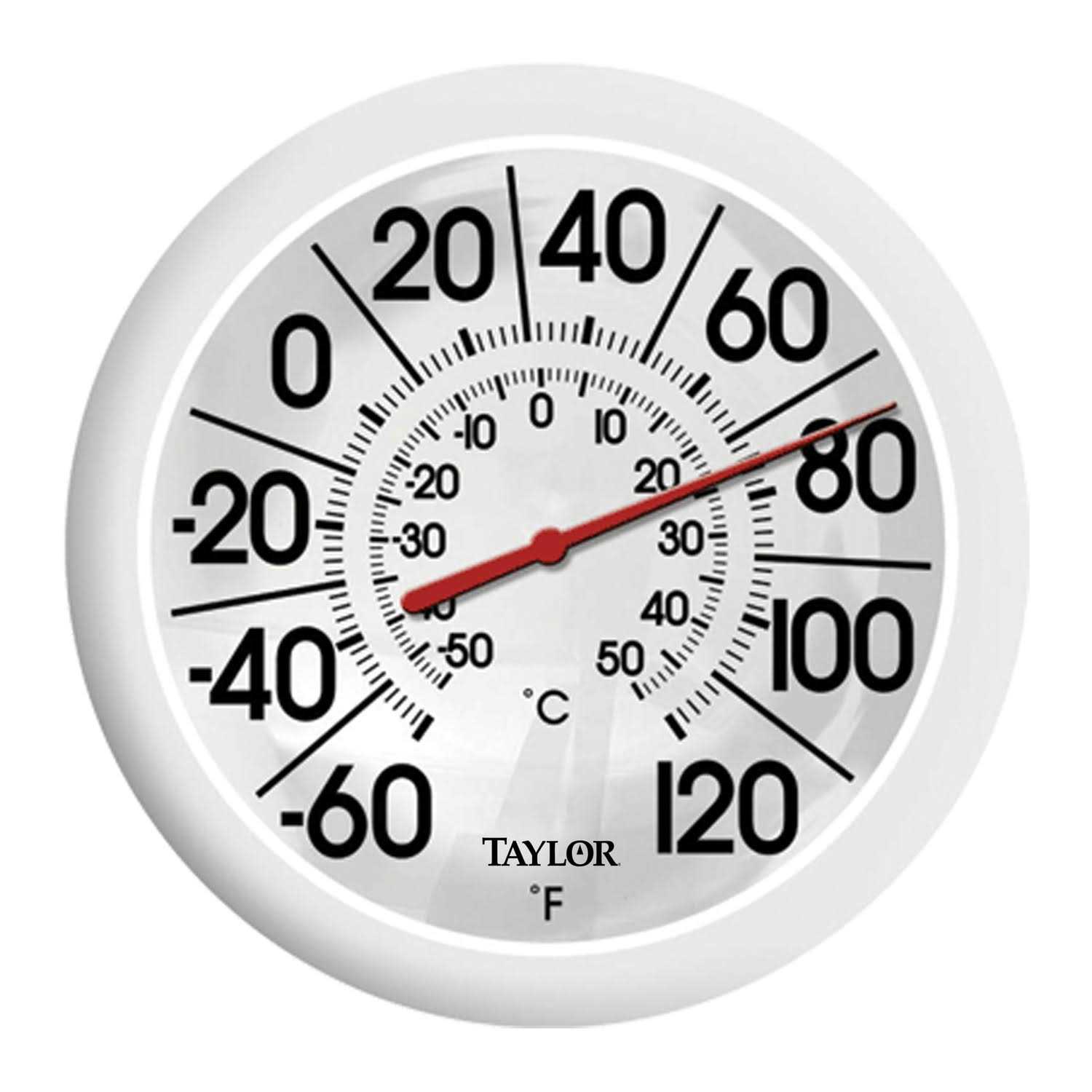 Taylor Dial Thermometer Plastic White