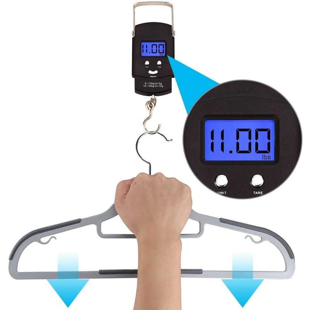 Timmy Plastic Hangers 50 Pack Heavy Duty Dry Wet Clothes Hangers with Non-Slip Pads Space Saving 0.2 Thickness Super Lightweight Organizer - Image 3