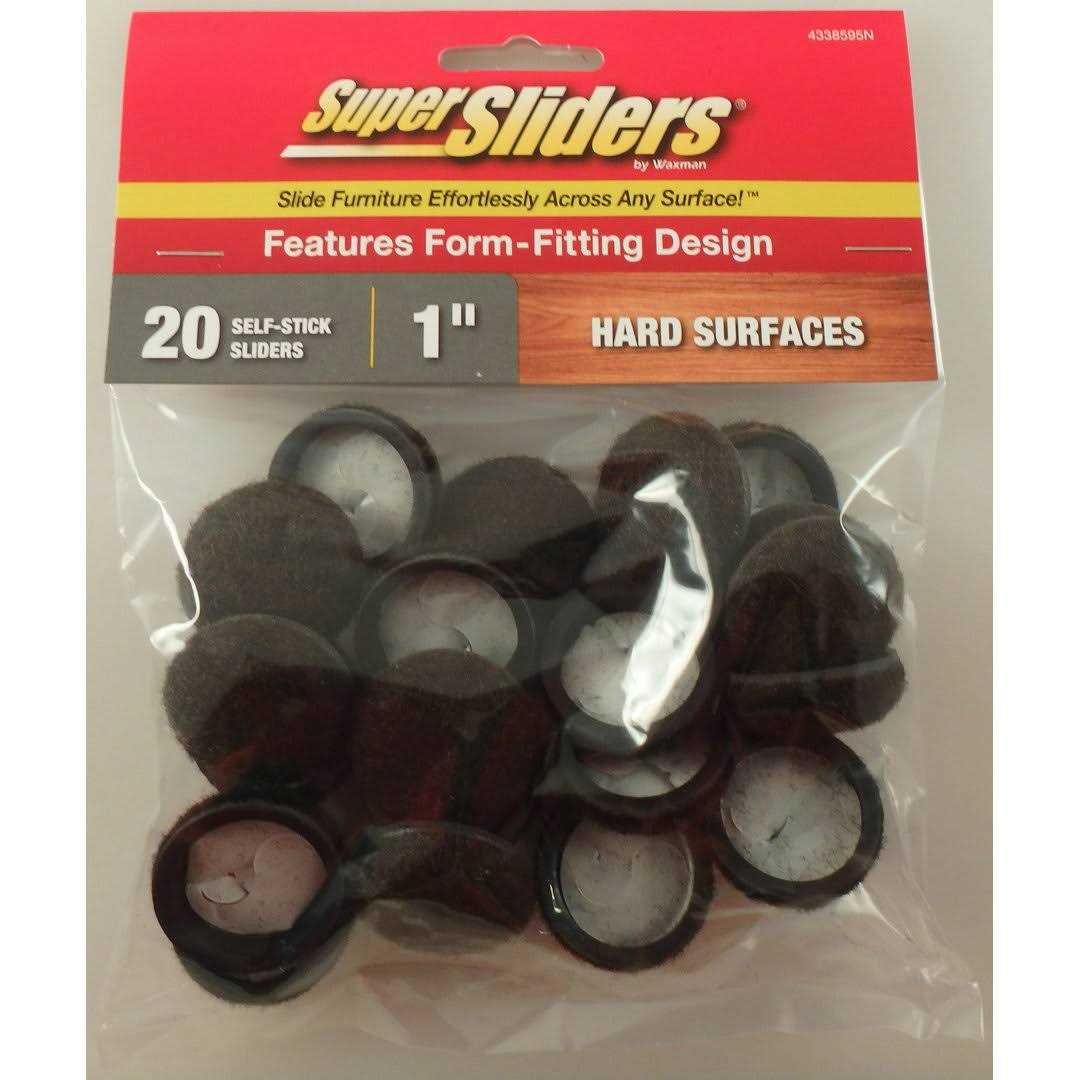 Super Sliders 1 Inch Secure Grip Formed Felt Furniture Movers - Image 2