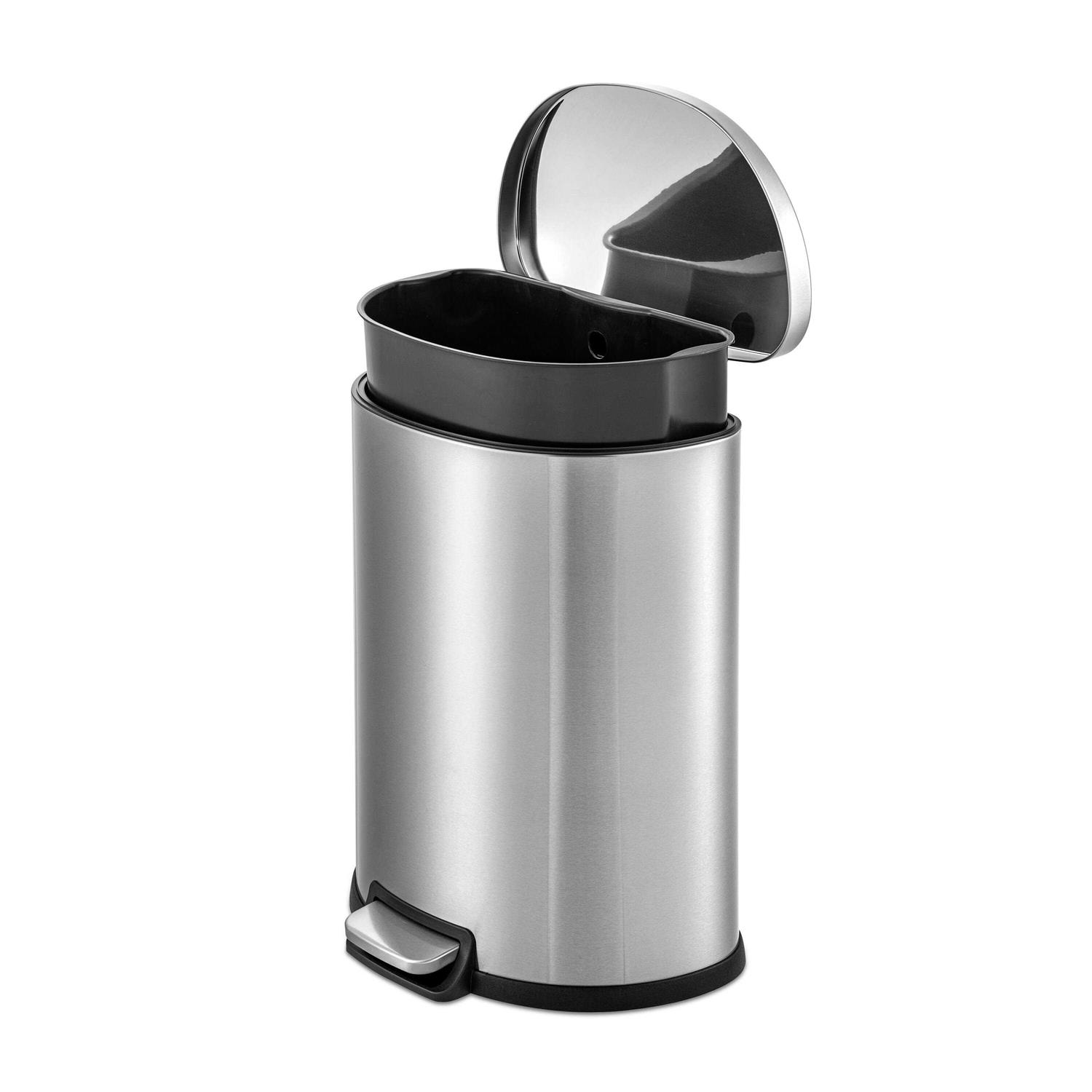 Stainless Steel 13.2 Gallon Step On Trash Can Qualiazero - Image 2