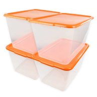 Simplykleen 14.5-gallon Reusable Stacking Plastic Storage Containers with Lids