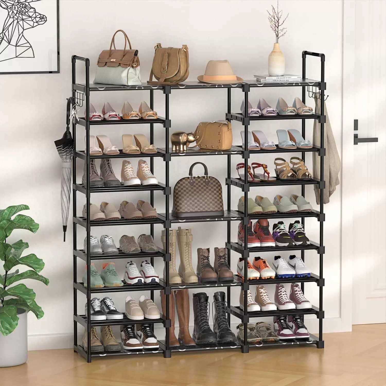 Timebal 9 Tiers Shoe Rack Storage Organizer Shoe Shelf Organizer For E - Image 2