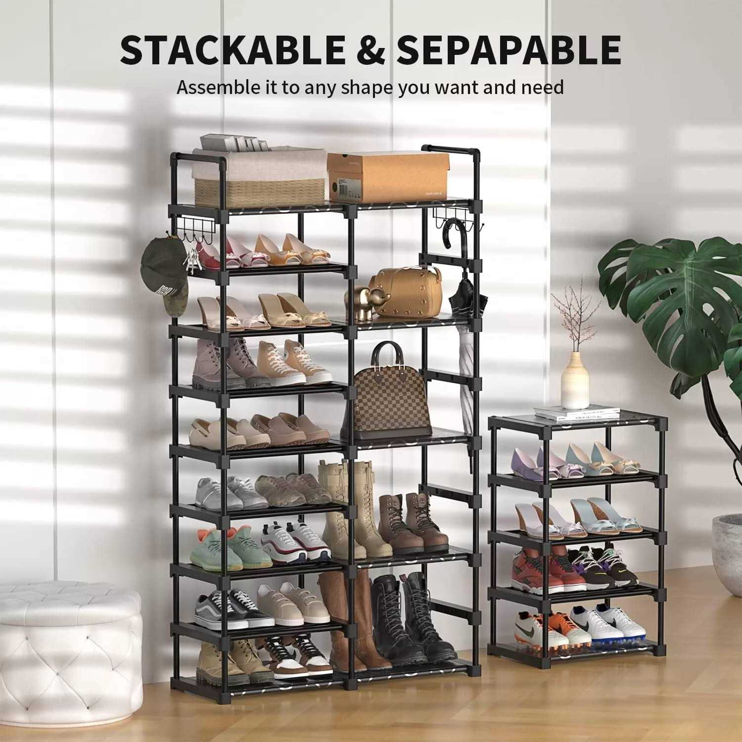Timebal 9 Tiers Shoe Rack Storage Organizer Shoe Shelf Organizer For E - Image 4