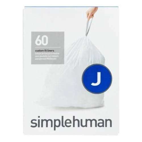 simplehuman Code J Custom Fit Can Liners 8-10.5 Gallon