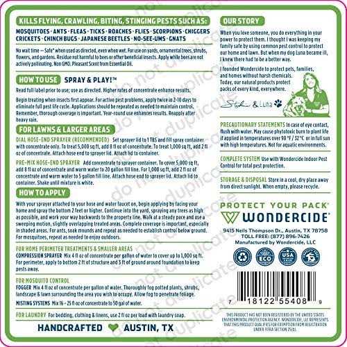 Wondercide EcoTreat Natural Outdoor Pest Control Concentrate - Image 5