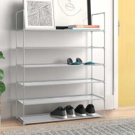 Space Saving 30 Stackable Shoe Rack Zipcode Design Finish