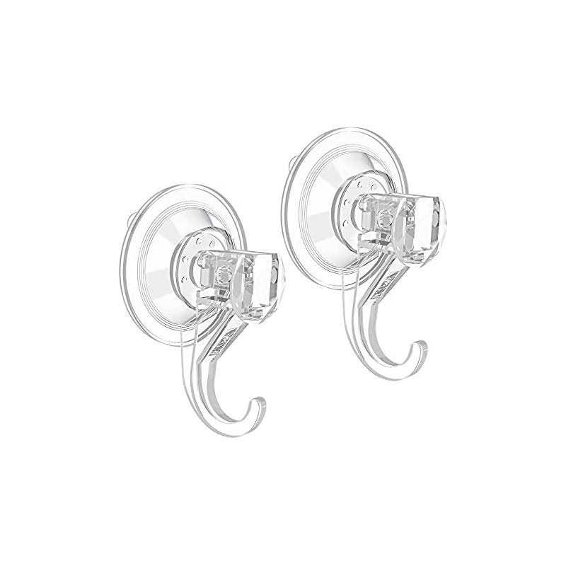 Vis’v Suction Cup Hooks Small Clear Reusable Heavy Duty Vacuum Suction Cup Hooks Strong Window Glass Kitchen Bathroom Hooks for Towel Loofah Robe Key