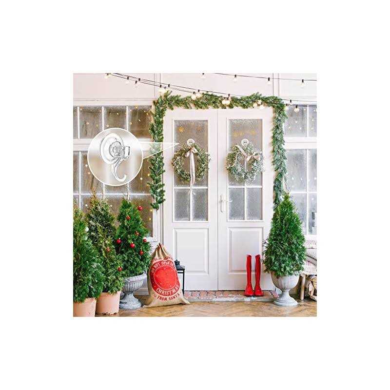 Vis’v Suction Cup Hooks Small Clear Reusable Heavy Duty Vacuum Suction Cup Hooks Strong Window Glass Kitchen Bathroom Hooks for Towel Loofah Robe Key - Image 2