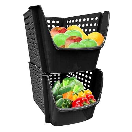 Skywin Plastic Stackable Storage Bins for Pantry Stackable Bins for Organizing Food, Kitchen, and Bathroom Essentials - Image 3