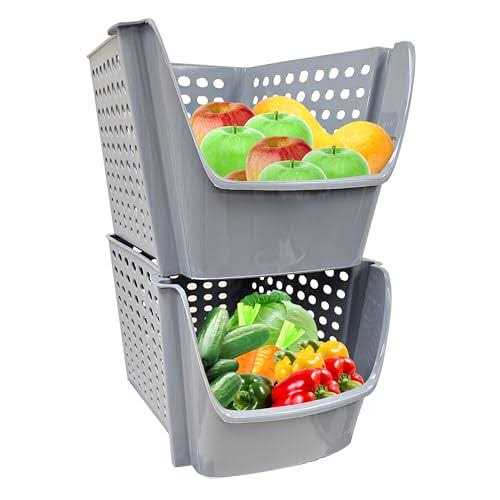 Skywin Plastic Stackable Storage Bins for Pantry Stackable Bins for Organizing Food, Kitchen, and Bathroom Essentials - Image 5