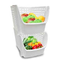 Skywin Plastic Stackable Storage Bins for Pantry Stackable Bins for Organizing Food, Kitchen, and Bathroom Essentials