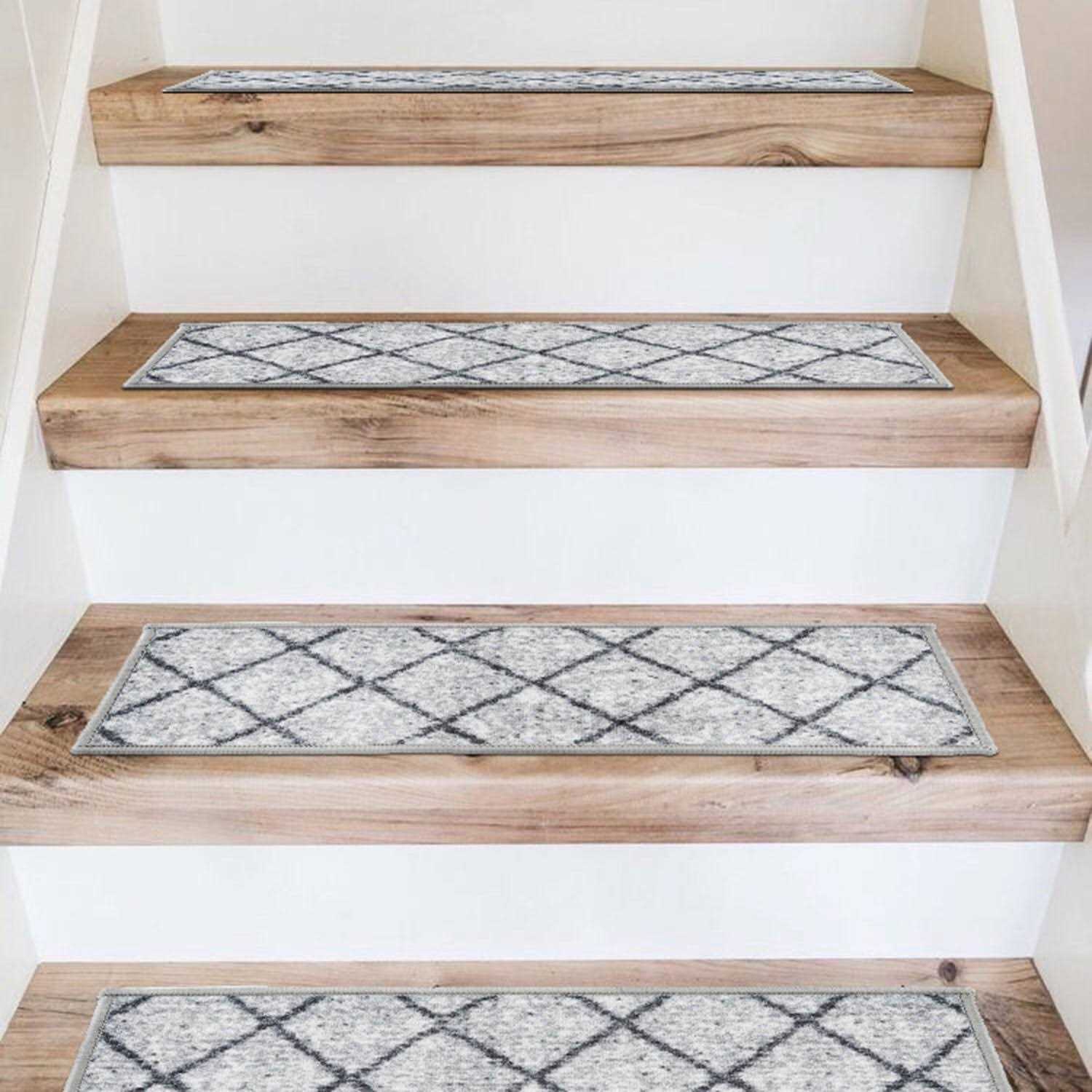 World Rug Gallery Contemporary Trellis Non-Slip Stair Treads - Image 5