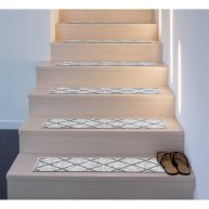 World Rug Gallery Contemporary Trellis Non-Slip Stair Treads