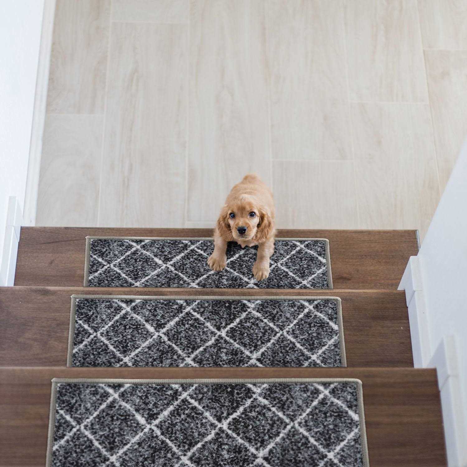 World Rug Gallery Contemporary Trellis Non-Slip Stair Treads - Image 5