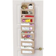 Simple Houseware Over Door/Wall Mount 6 Clear Window Pocket Organizer
