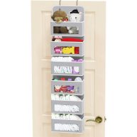 Simple Houseware Over Door/Wall Mount 6 Clear Window Pocket Organizer